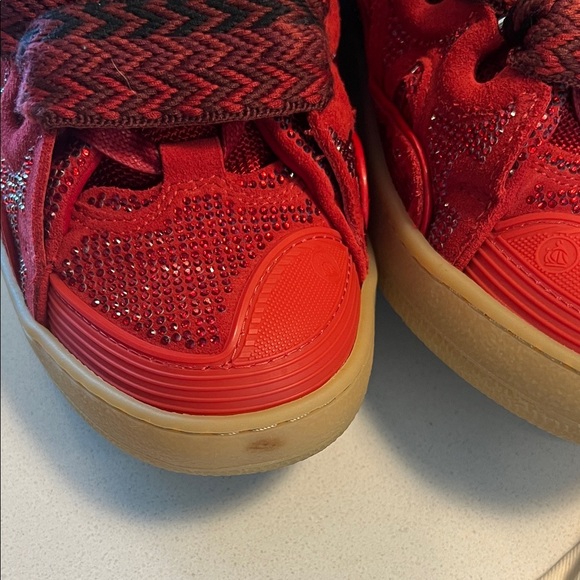 Lanvin Curb Rhinestone Sneakers Red - Picture 15 of 15